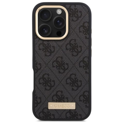 Guess GUHMP16XU4GPRK iPhone 16 Pro Max 6.9" hardcase 4G Logo Plate MagSafe czarna