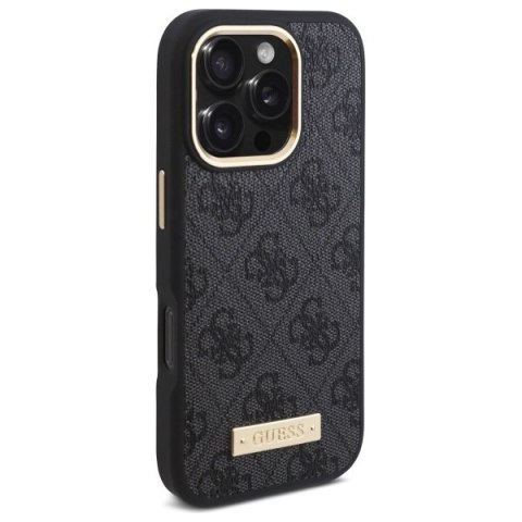 Guess GUHMP16XU4GPRK iPhone 16 Pro Max 6.9" hardcase 4G Logo Plate MagSafe czarna