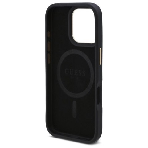 Guess GUHMP16XU4GPRK iPhone 16 Pro Max 6.9" hardcase 4G Logo Plate MagSafe czarna