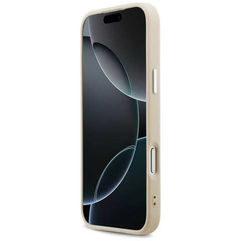 Guess nakładka Peony Hot Stamp Script MagSafe do iPhone 17 Pro Max beżowa