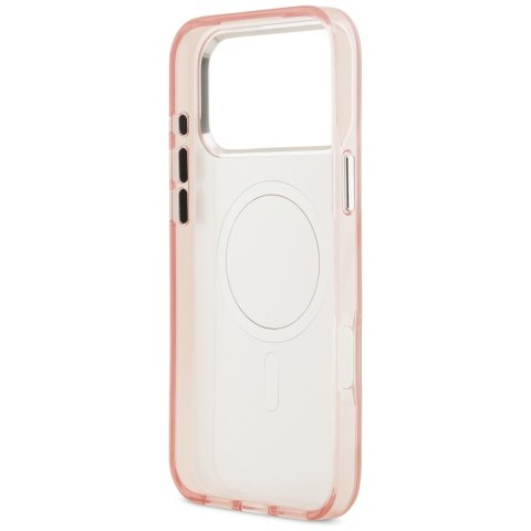 Karl Lagerfeld nakładka IML Aquarelle Choupette & Logo MagSafe do iPhone 17 Pro różowa