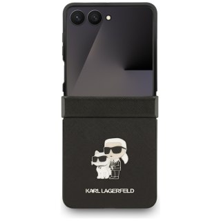 Karl Lagerfeld nakładka Saffiano Karl&Choupette Pin do Samsung Galaxy Z Flip7 czarna