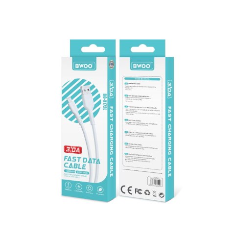 BWOO kabel USB - Lightning 1m 3A biały X172L