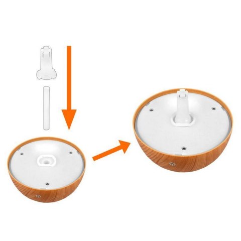 Nawilżacz powietrza LTC, podświetlany w 4 kolorach, 130ml, jasne drewno