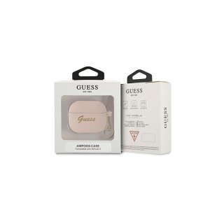 Guess etui do Airpods 3 GUA3LSCHSP różowe Silicone Heart Charm