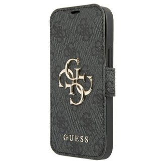 Guess etui do iPhone 13 Pro / 13 6,1" GUBKP13L4GMGGR szary book case 4G Big Metal Logo