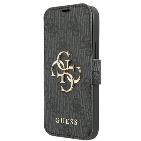 Guess etui do iPhone 13 Pro / 13 6,1" GUBKP13L4GMGGR szary book case 4G Big Metal Logo