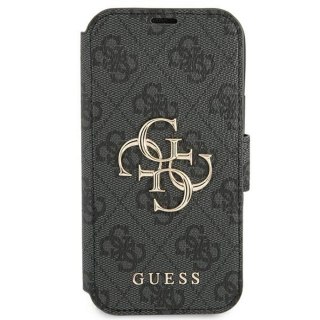 Guess etui do iPhone 13 Pro / 13 6,1" GUBKP13L4GMGGR szary book case 4G Big Metal Logo