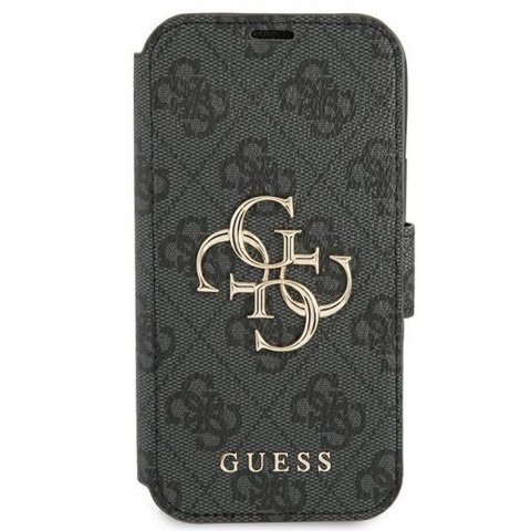 Guess etui do iPhone 13 Pro / 13 6,1" GUBKP13L4GMGGR szary book case 4G Big Metal Logo