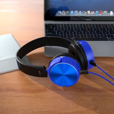 HAVIT słuchawki przewodowe HV-H2178D nauszne niebieskie