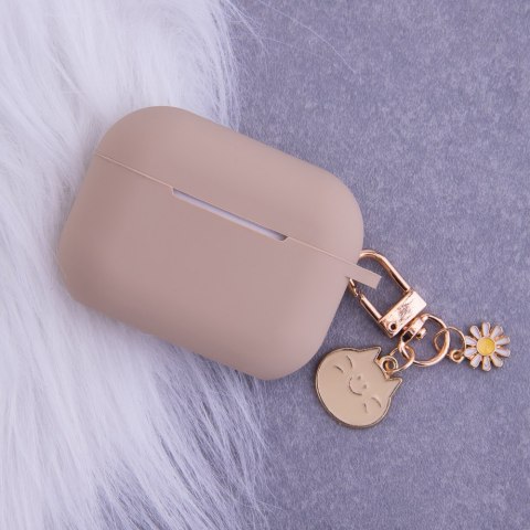 Etui do Airpods 3 karmelowe z zawieszką