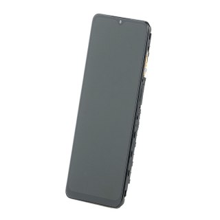 LCD + Panel Dotykowy Samsung M12 M127 GH82-25042A GH82-25043A czarny z ramką oryginał