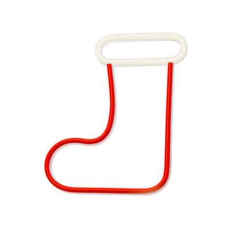 Neon LED CHRISTMAS SKARPETA biała czerwona FLNE23 Forever Light