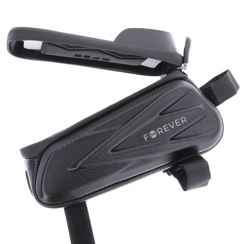 Wodoodporna torba rowerowa ze wzmocnionymi bokami oraz uchwytem na telefon Forever Outdoor czarna