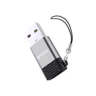 BWOO adapter USB-C - USB szary OTG BZ-38