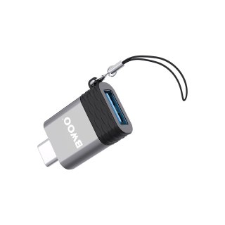 BWOO adapter USB - USB-C szary OTG BZ-35