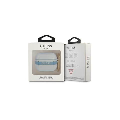 Guess etui do AirPods 3 GUA3HHTSB niebieskie Cord