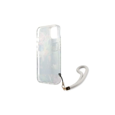 Guess nakładka do iPhone 13 6,1" GUHCP13MHFLSB hard case niebieska Flower Cord