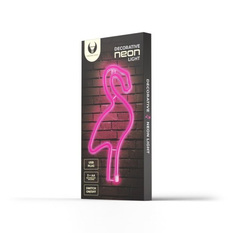 Neon LED FLAMING różowy Bat + USB FLNE18 Forever Light