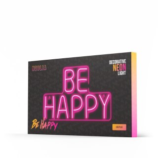 Neon PLEXI LED BE HAPPY róż NNE10 Neolia