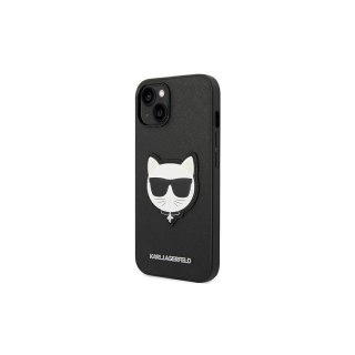 Karl Lagerfeld nakładka do iPhone 14 Pro Max 6,7" KLHCP14XSAPCHK czarna PU Saffiano case with Choupette Head Patch