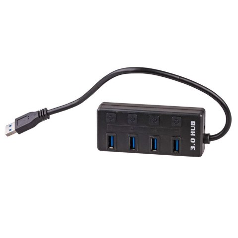 Akyga Hub USB AK-AD-33 aktywny USB A (m) / 4x USB A (f) wyłączniki ver. 3.0 15cm