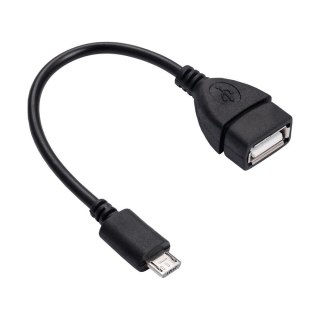 Akyga adapter z kablem AK-AD-09 micro USB B (m) / USB A (f) OTG 15cm
