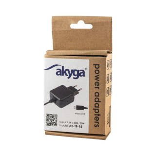 Akyga zasilacz sieciowy AK-TB-15 5.0V / 3.0A 15W micro USB B 1.0m
