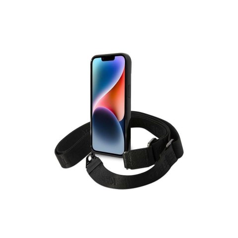 Karl Lagerfeld nakładka do iPhone 14 6,1" KLHCP14SSTSTP różowa hardcase Color Stripes Strap