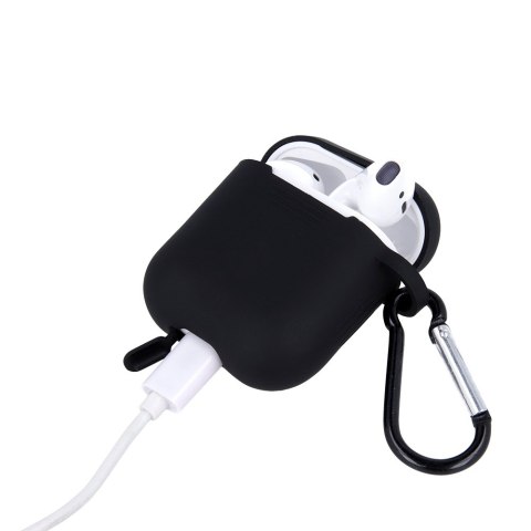 Etui do Airpods Pro 2 czarne z haczykiem