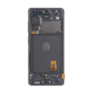 LCD + Panel Dotykowy Samsung Galaxy S20 FE 5G G781 GH82-24214A GH82-24215A niebieski z ramką oryginał