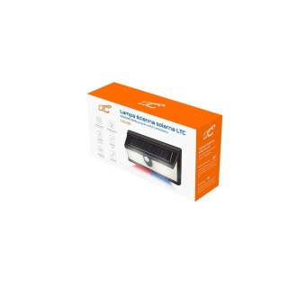 Lampa ścienna solarna 172 LED SMD białe18 SMD niebiesko-czerwone, czujnik zmierzchu 2000lm PIR IP65 2400mAh