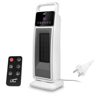 Termowentylator regulowany z grzałką ceramiczną biały 1400/2000W z pilotem