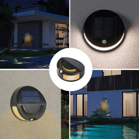 Forever Light Lampa solarna LED SUNARI FLS-13 32*SMD PIR 6W 300lm 3000K 1200mAh Li-ion