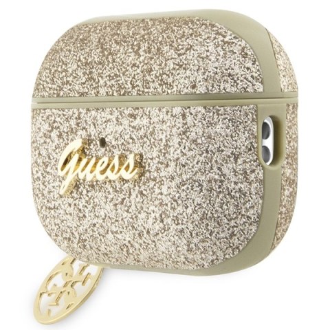 Guess etui do AirPods Pro 2 GUAP2GLGSHD złote PU Glitter Flake 4G