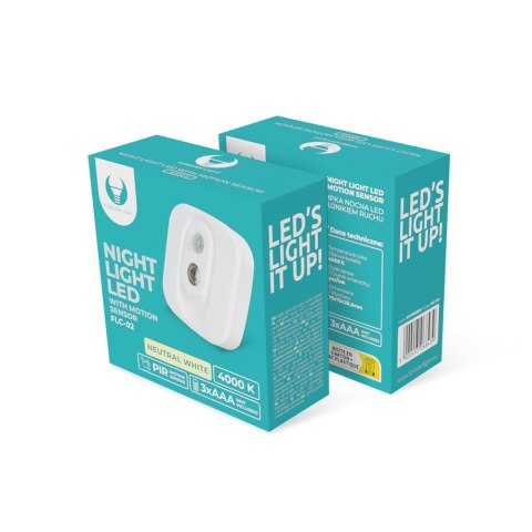 Lampka nocna LED FLC-02 z czujnikiem ruchu PIR 3xAAA Forever Light
