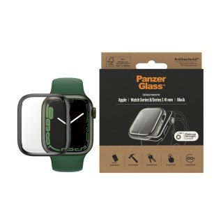 PanzerGlass Full Body szkło hartowane + etui do Apple Watch 7 / 8 (41mm) czarna ramka TTT