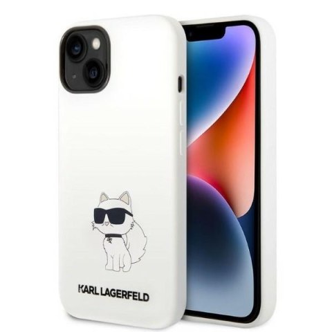 Karl Lagerfeld nakładka do iPhone 14 Pro 6,1" KLHCP14LSNCHBCH biała HC Silicone NFT Choupette