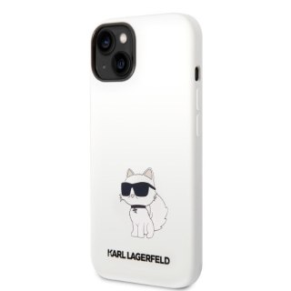 Karl Lagerfeld nakładka do iPhone 14 Pro 6,1" KLHCP14LSNCHBCH biała HC Silicone NFT Choupette