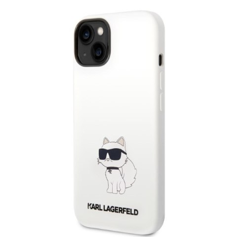 Karl Lagerfeld nakładka do iPhone 14 Pro 6,1" KLHCP14LSNCHBCH biała HC Silicone NFT Choupette