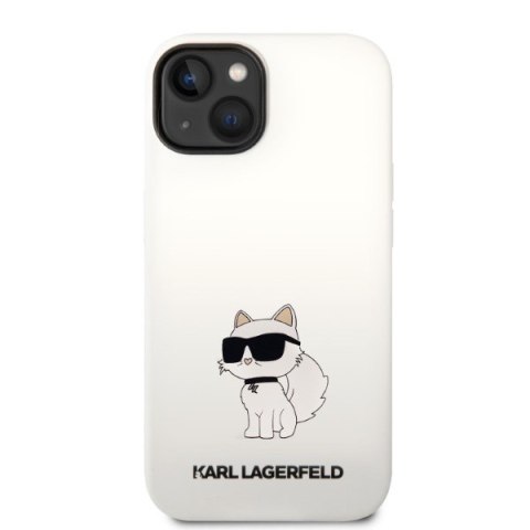 Karl Lagerfeld nakładka do iPhone 14 Pro 6,1" KLHCP14LSNCHBCH biała HC Silicone NFT Choupette