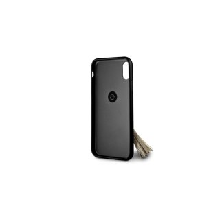 ŻGuess iPhone XR GUHCI61RSSABK czarny hard case Saffiano with ring stand