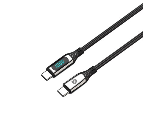 Forever kabel LCD USB-C - USB-C 1,0 m 100W czarny