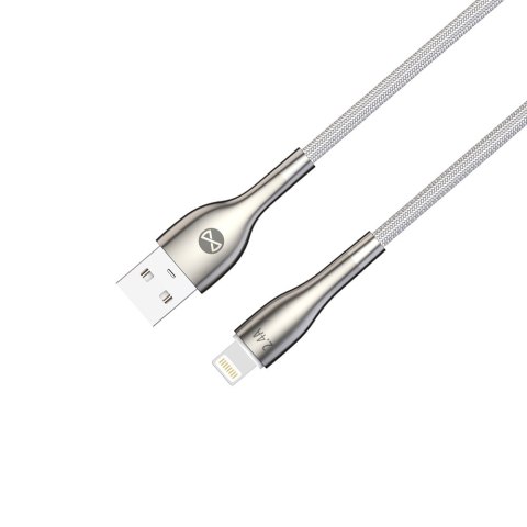 Forever kabel Sleek USB - Lightning 1,0 m 2,4A biały
