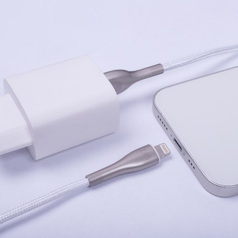 Forever kabel Sleek USB - Lightning 1,0 m 2,4A biały