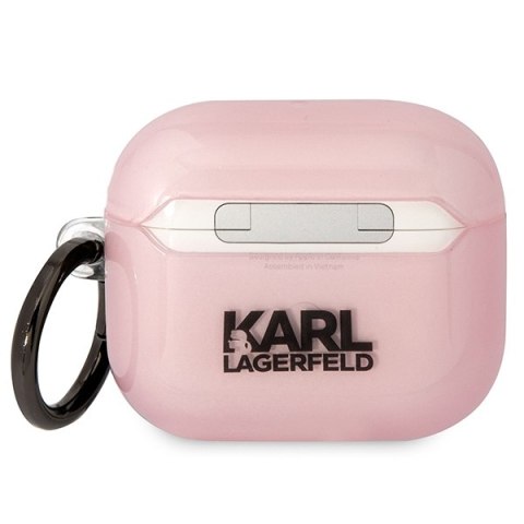 Karl Lagerfeld etui do Airpods 3 KLA3HNCHTCP różowe Ikonik Choupette