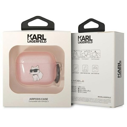 Karl Lagerfeld etui do Airpods 3 KLA3HNCHTCP różowe Ikonik Choupette