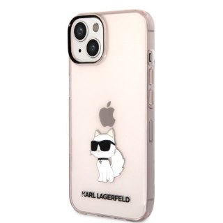 Karl Lagerfeld nakładka do iPhone 14 6,1" KLHCP14SHNCHTCP różowa hardcase Ikonik Choupette