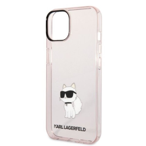 Karl Lagerfeld nakładka do iPhone 14 6,1" KLHCP14SHNCHTCP różowa hardcase Ikonik Choupette
