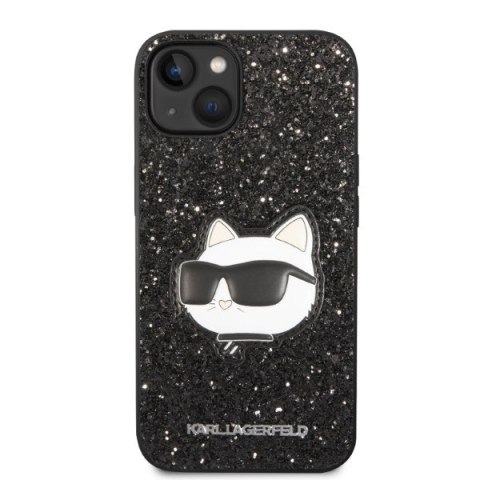 Karl Lagerfeld nakładka do iPhone 14 Plus 6,7" KLHCP14MG2CPK czarna hardcase Glitter Choupette Patch